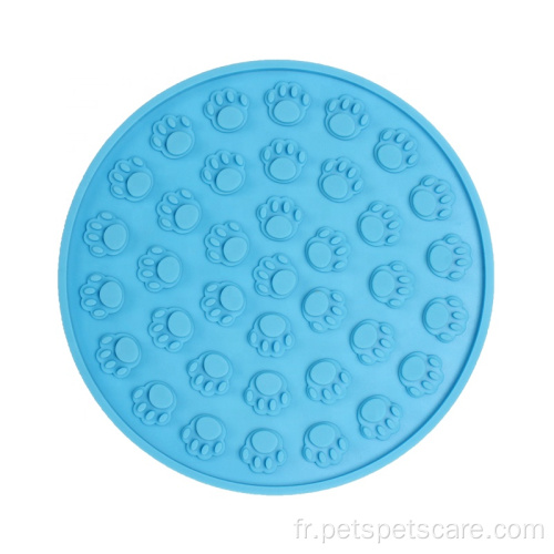 Mat de léchage de chien de compagnie en silicone avec aspiration